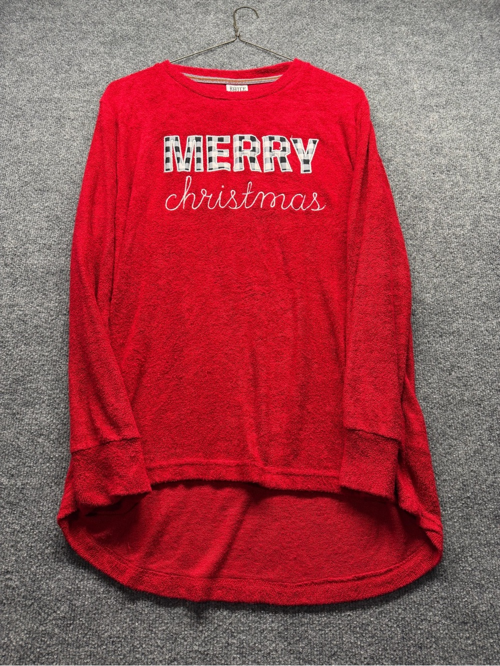 Soft Red Crewneck "Merry Christmas" Holiday Sweater